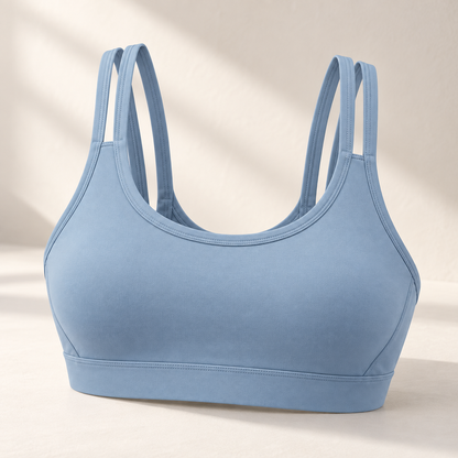 Headays Misty Blue Scoop-Neck Comfort Bralette with Wide Shoulder Straps
