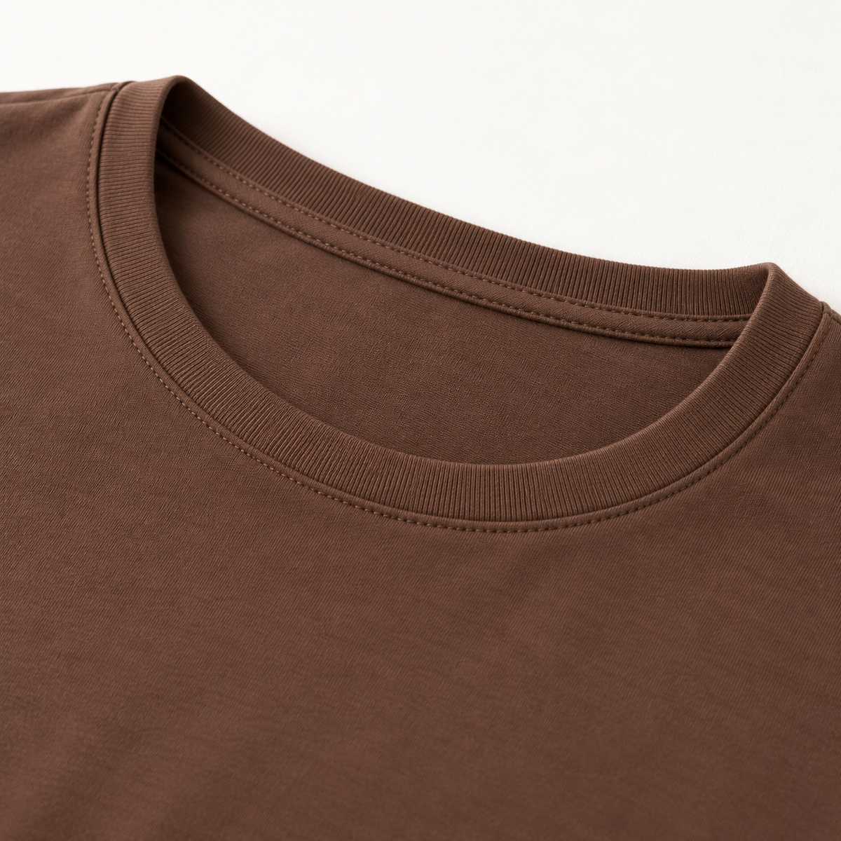 Headays Cocoa Brown Long-Sleeve Lounge Top with Crew Neckline