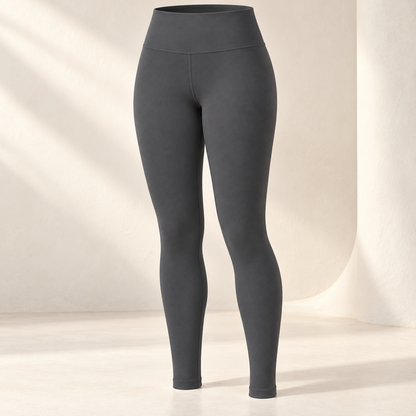 Headays Charcoal Gray High-Waist Fitted Lounge Leggings with Smooth Waistband