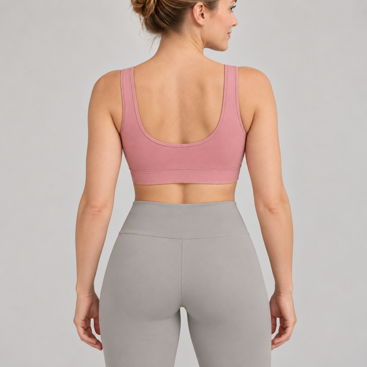 Headays Dusty Pink Scoop-Neck Comfort Bralette with Wide Shoulder Straps