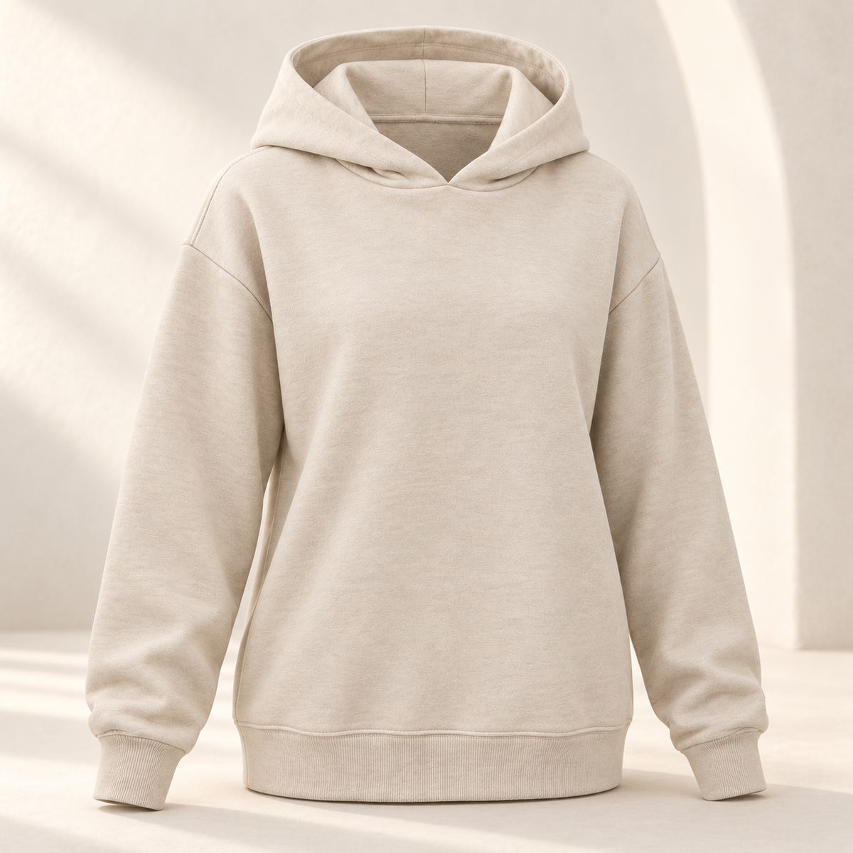 Headays Oatmeal Beige Hooded Lounge Sweatshirt with Matching Short Set Look
