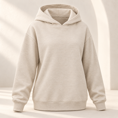 Headays Oatmeal Beige Hooded Lounge Sweatshirt with Matching Short Set Look