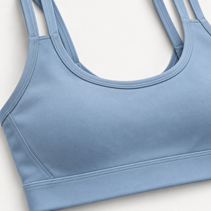 Headays Misty Blue Scoop-Neck Comfort Bralette with Wide Shoulder Straps
