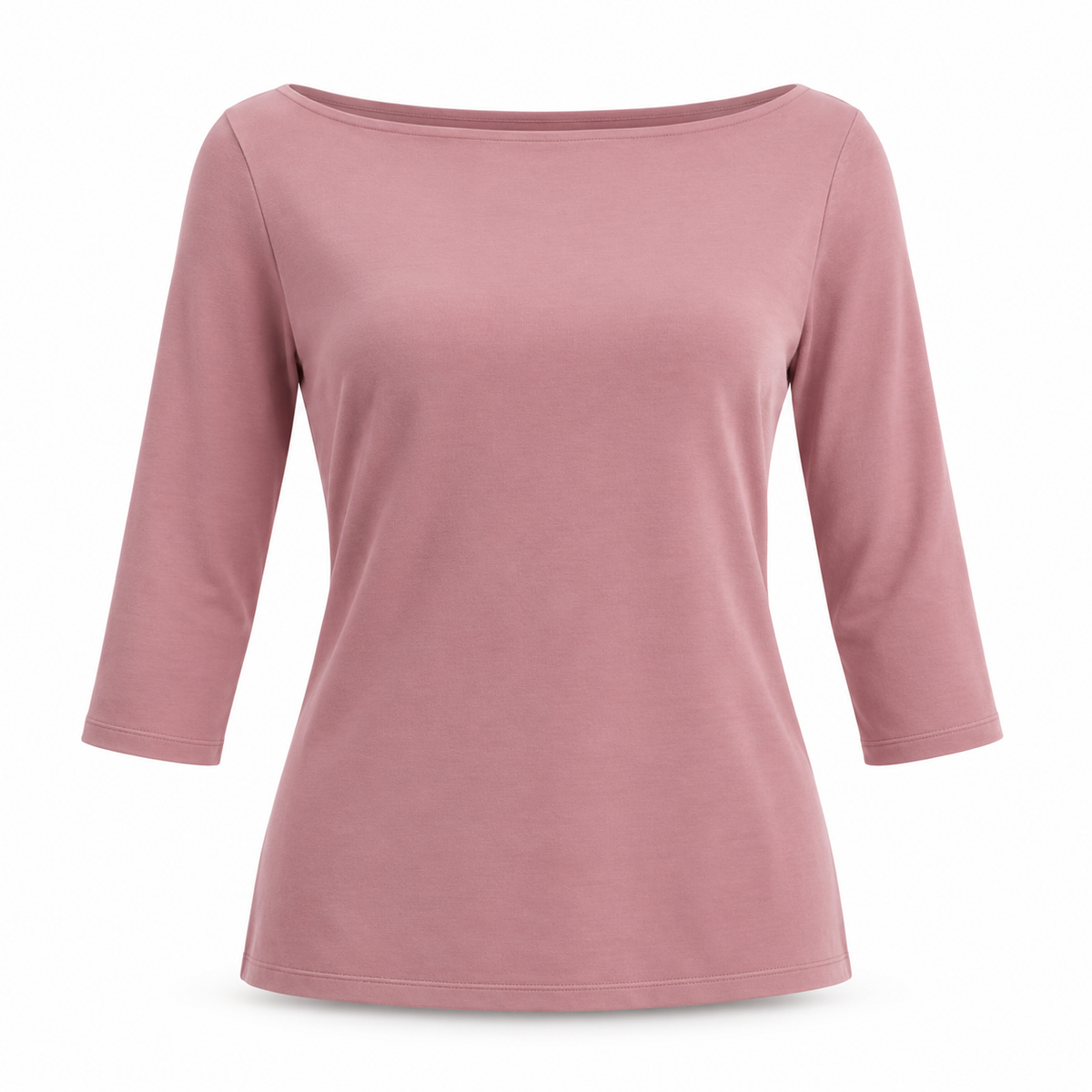 Headays Dusty Pink Three-Quarter Sleeve Lounge Top with Boat Neckline