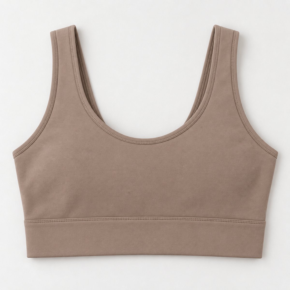 Headays Warm Taupe V-Neck Comfort Bralette with Wide Shoulder Straps