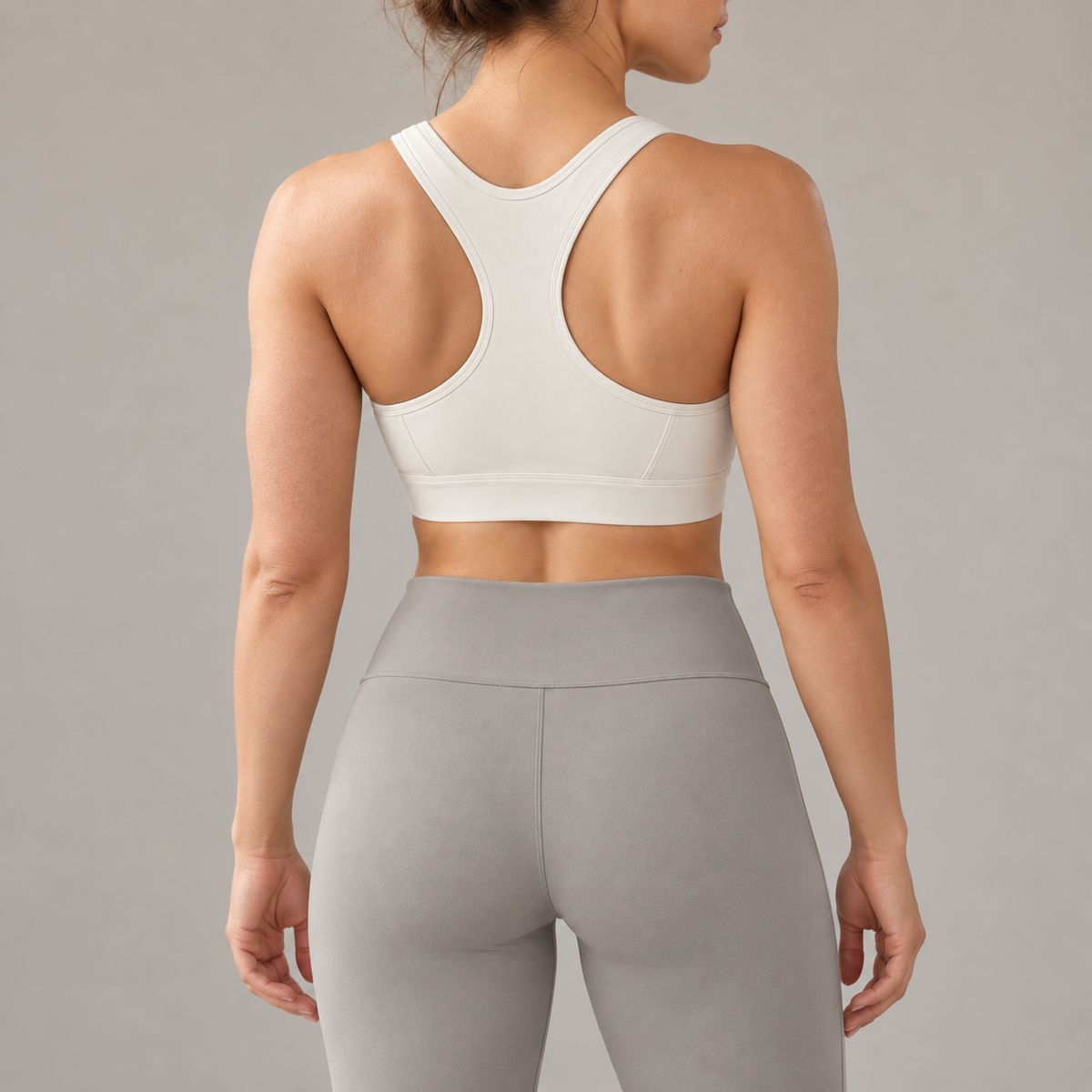 Headays Ivory White Racerback Comfort Bralette with Wide Shoulder Straps