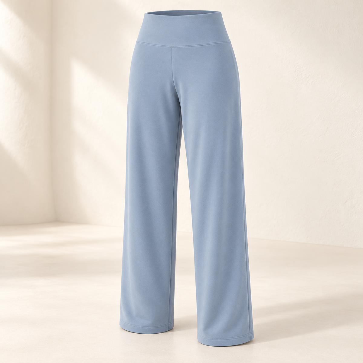 Headays Misty Blue High-Waist Straight Lounge Pants with Smooth Waistband