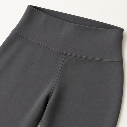 Headays Charcoal Gray High-Waist Fitted Lounge Leggings with Smooth Waistband