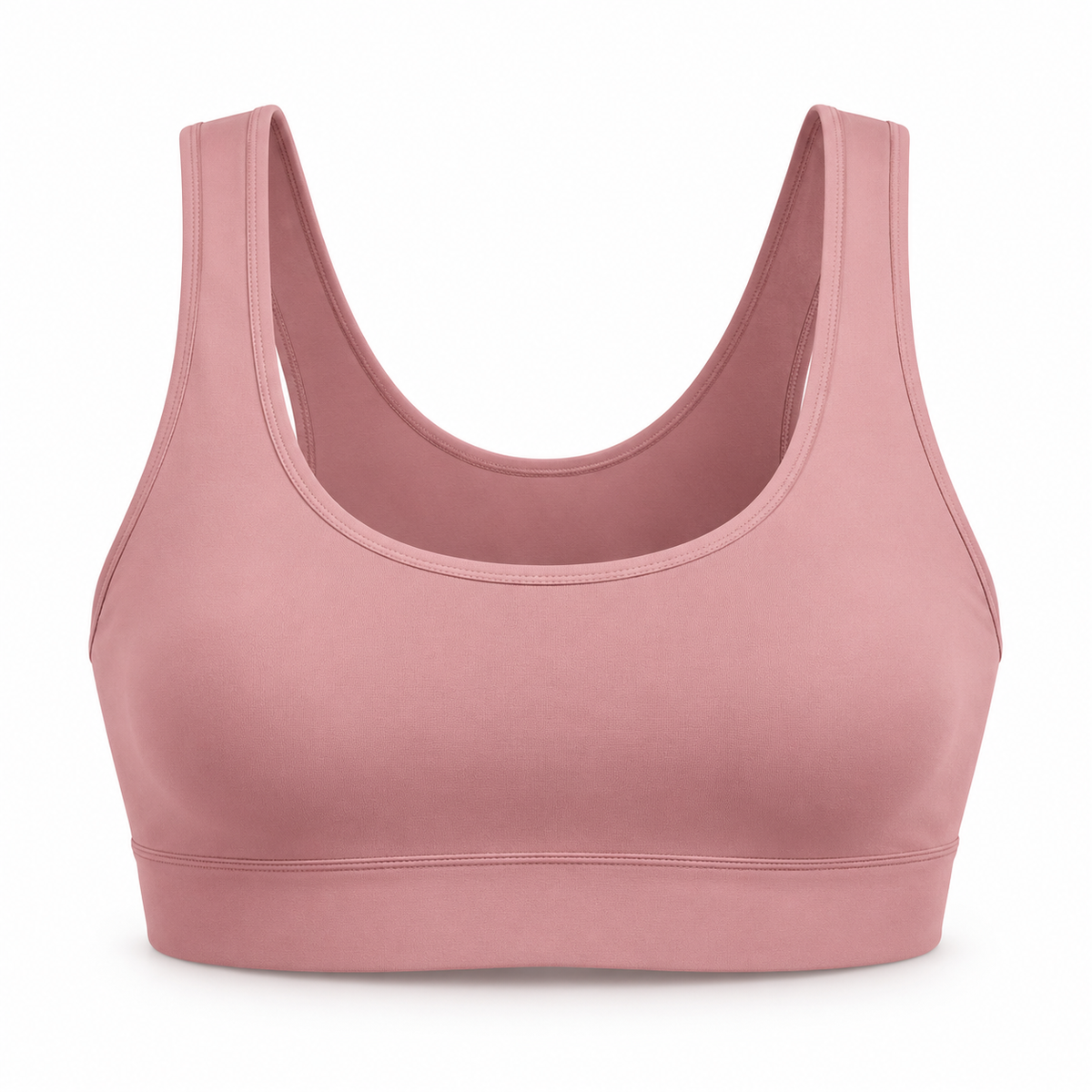 Headays Dusty Pink Scoop-Neck Comfort Bralette with Wide Shoulder Straps