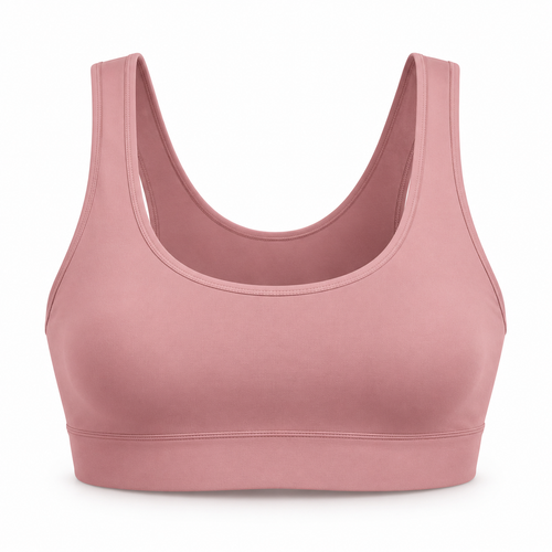 Headays Dusty Pink Scoop-Neck Comfort Bralette with Wide Shoulder Straps