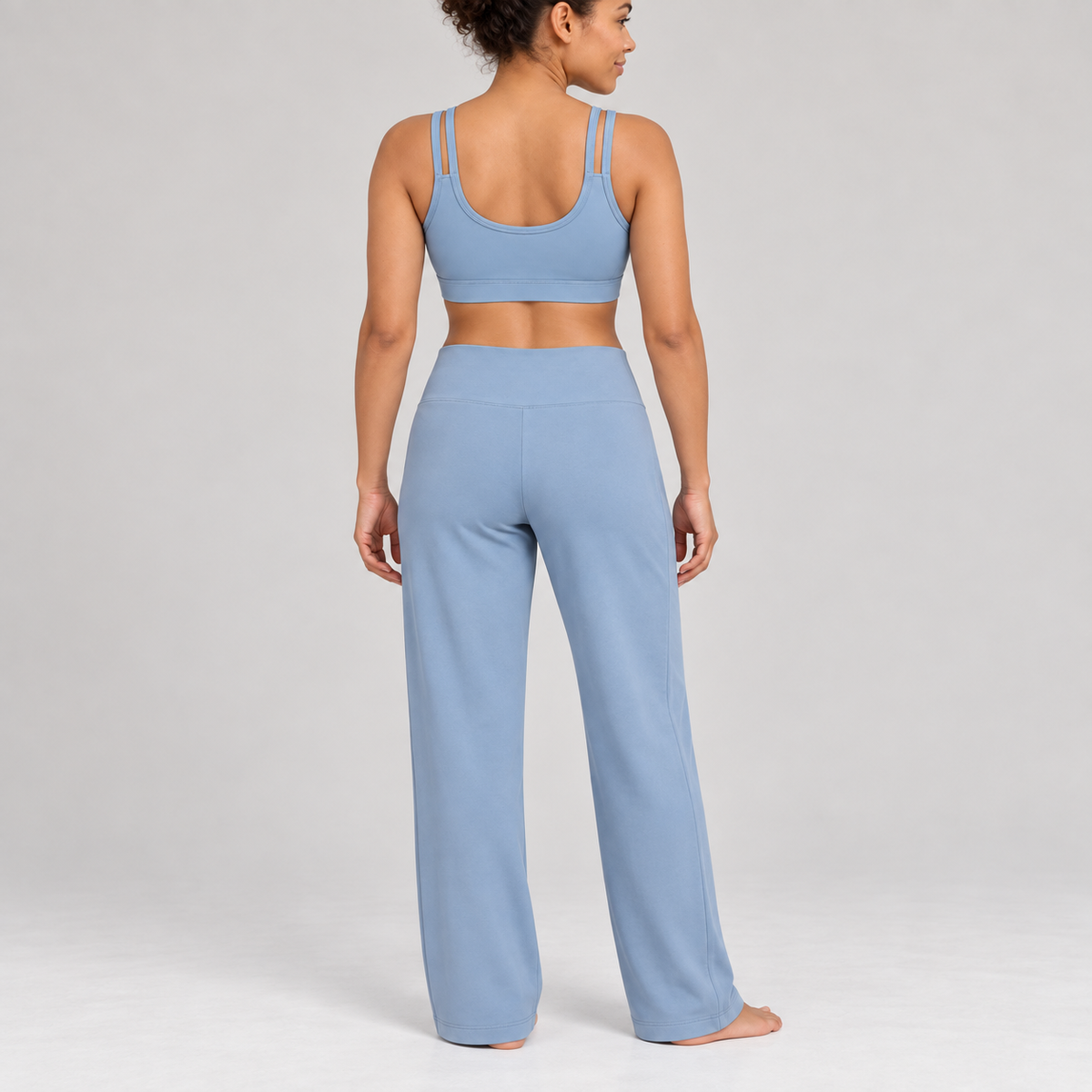 Headays Misty Blue Scoop-Neck Comfort Bralette with Wide Shoulder Straps