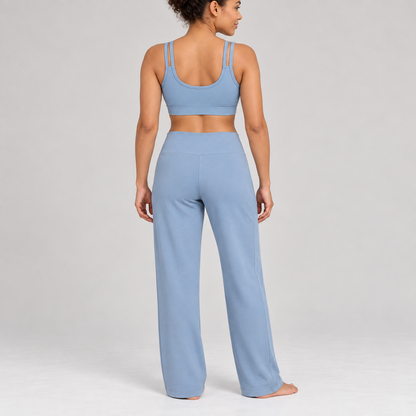 Headays Misty Blue Scoop-Neck Comfort Bralette with Wide Shoulder Straps
