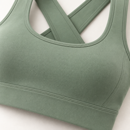 Headays Sage Green Crossback Comfort Bralette with Wide Shoulder Straps