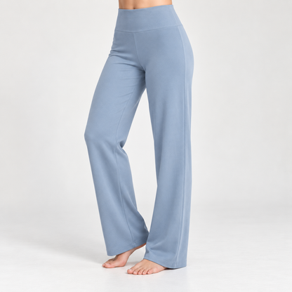 Headays Misty Blue High-Waist Straight Lounge Pants with Smooth Waistband