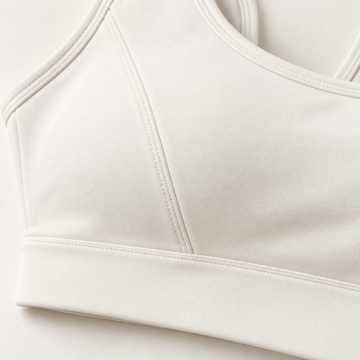 Headays Ivory White Racerback Comfort Bralette with Wide Shoulder Straps