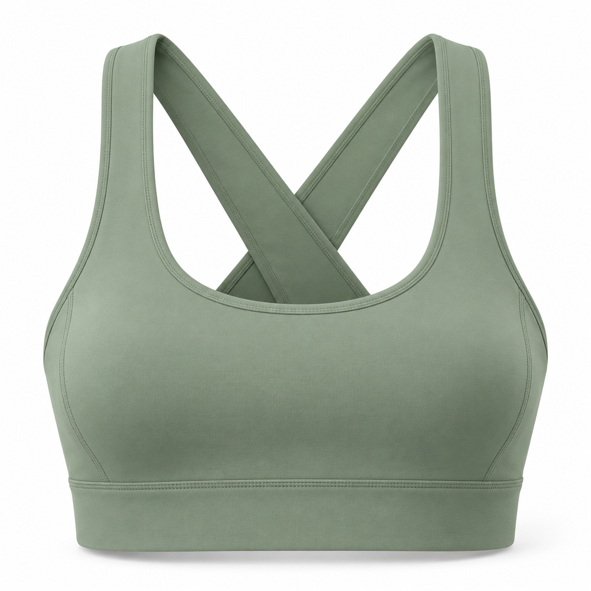 Headays Sage Green Crossback Comfort Bralette with Wide Shoulder Straps