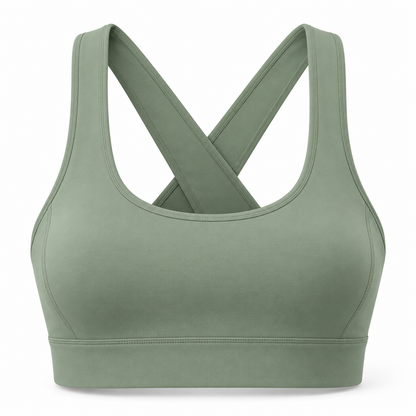 Headays Sage Green Crossback Comfort Bralette with Wide Shoulder Straps