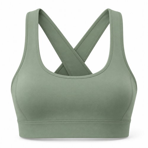 Headays Sage Green Crossback Comfort Bralette with Wide Shoulder Straps