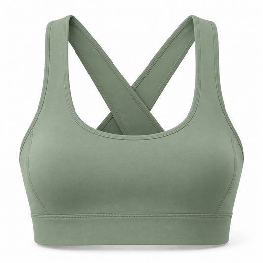 Headays Sage Green Crossback Comfort Bralette with Wide Shoulder Straps