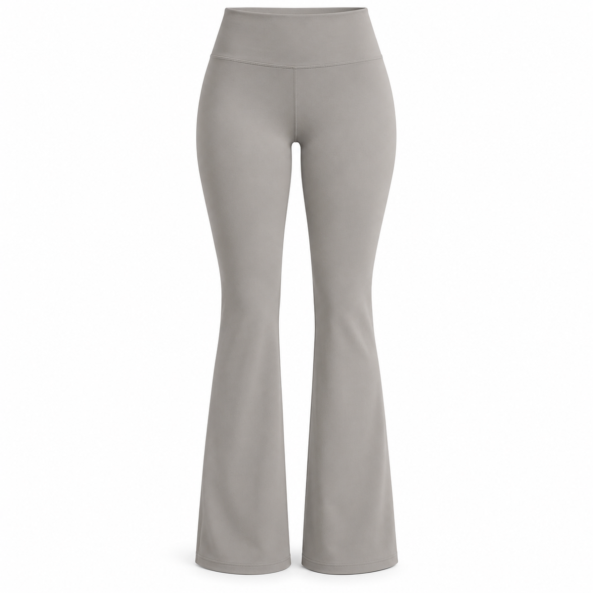 Headays Warm Stone Gray High-Waist Flare Lounge Pants with Smooth Waistband