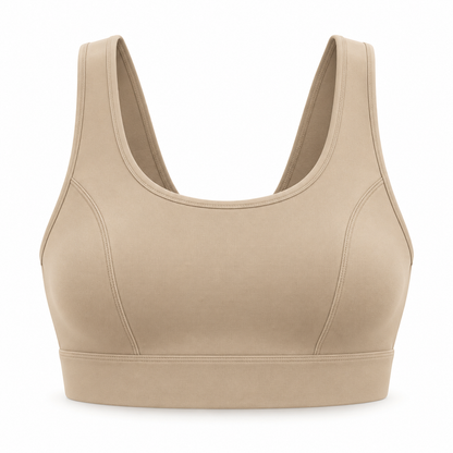 Headays Sand Beige Scoop-Neck Comfort Bralette with Wide Shoulder Straps