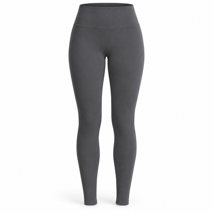 Headays Charcoal Gray High-Waist Fitted Lounge Leggings with Smooth Waistband