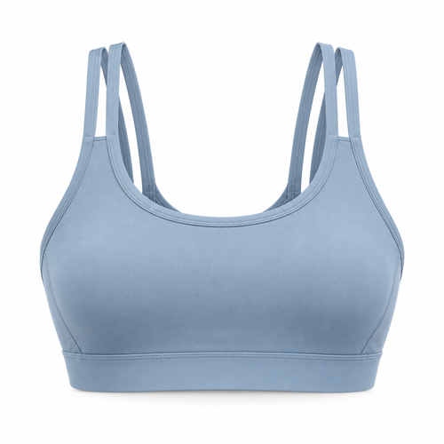 Headays Misty Blue Scoop-Neck Comfort Bralette with Wide Shoulder Straps