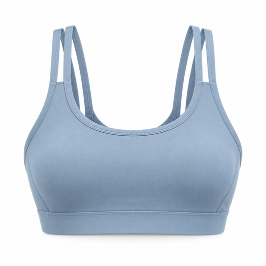 Headays Misty Blue Scoop-Neck Comfort Bralette with Wide Shoulder Straps