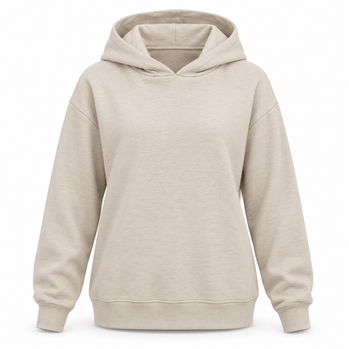 Headays Oatmeal Beige Hooded Lounge Sweatshirt with Matching Short Set Look