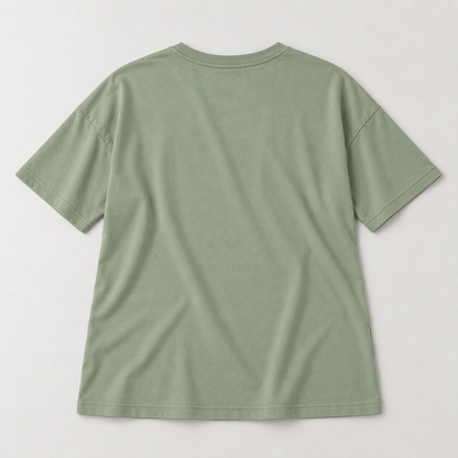 Headays Sage Green Relaxed Short-Sleeve Lounge Top with Crew Neckline